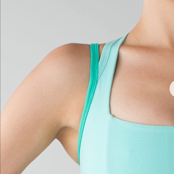 Lululemon Splendour Sports Bra - Blue Green Size 4 - Picture 5 of 9